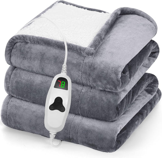 greenoak Heated Blanket Electric Throw 50"X60", Heating Blanket with 1