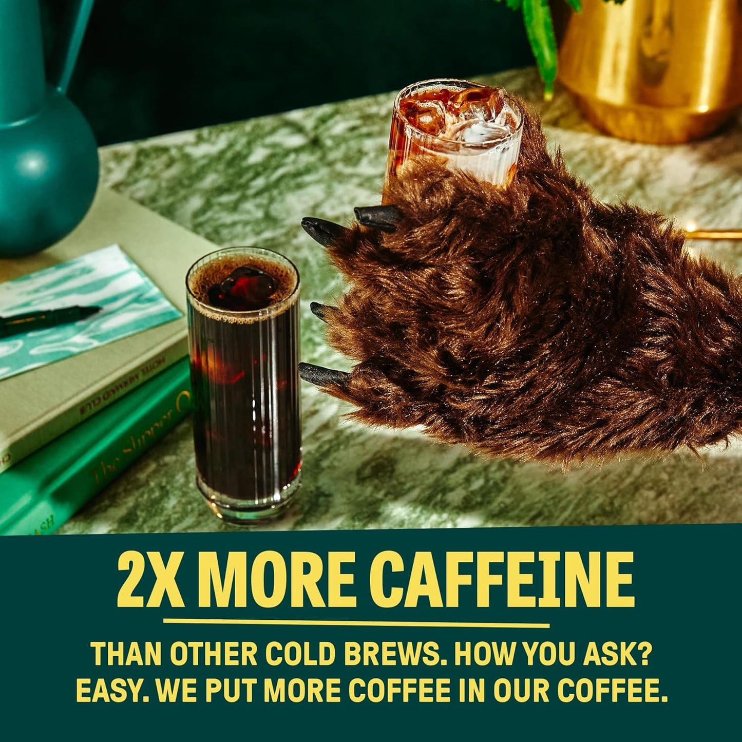 Wandering Bear Straight Black Organic Cold Brew Coffee - Extra Strong,