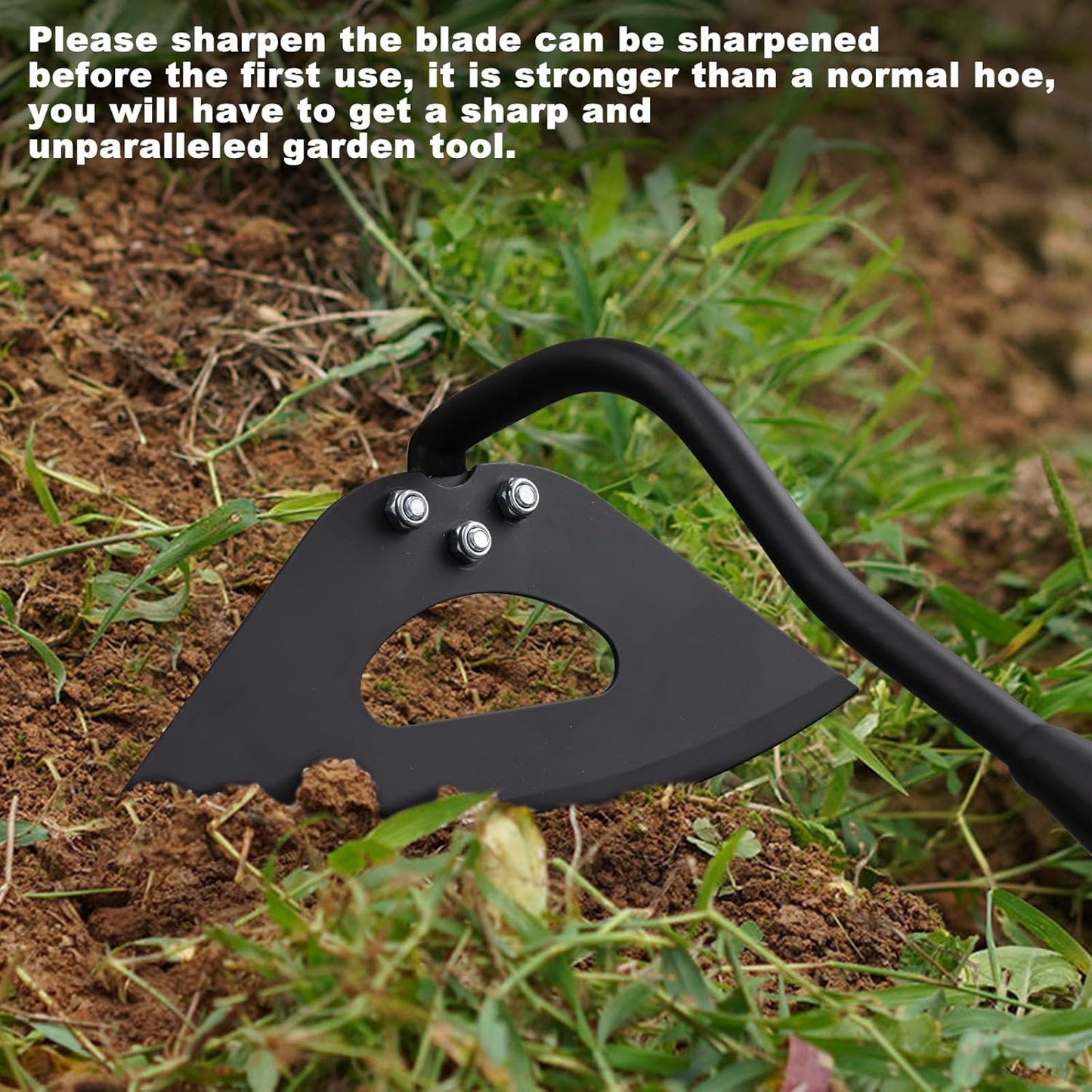 Hoe Garden Tool, Hollow Hoe with 55-85 Inch Long Handle, Adjustable Ma