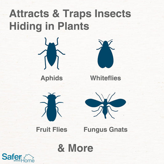 Safer Brand Home SH5026-3SR Houseplant Sticky Stake Insect Traps for I