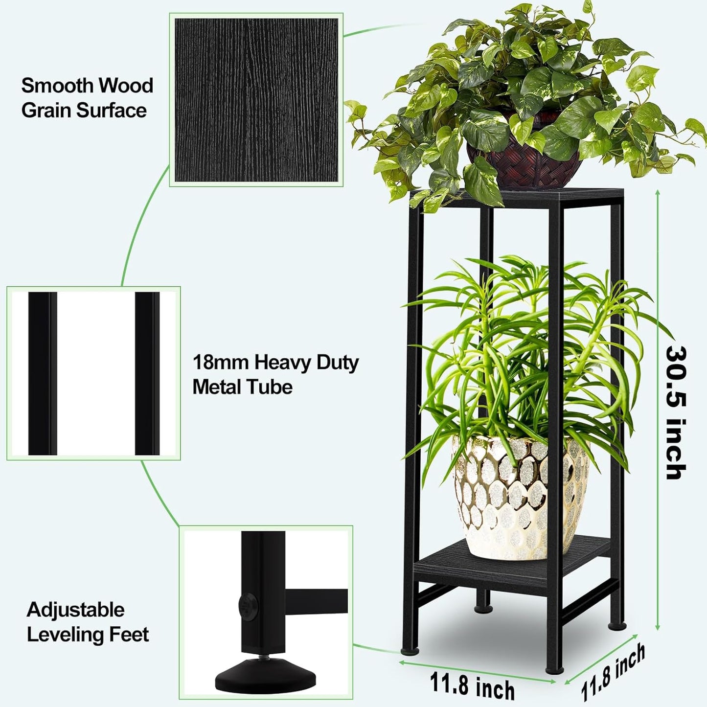 Plant Stand Indoor, Tall Plant stands for Indoor Outdoor Plants, 2 Tie