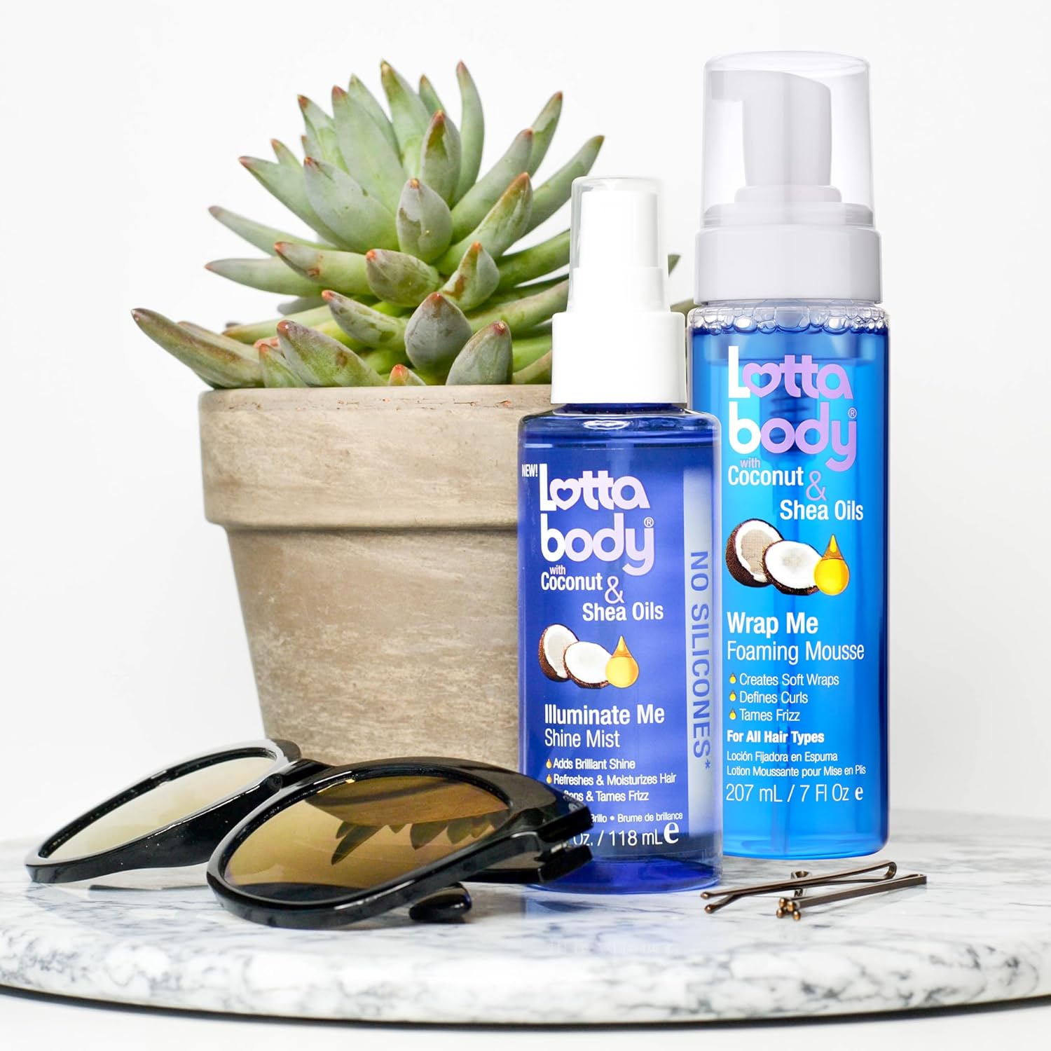 Lottabody Coconut Oil and Shea Wrap Me Foaming Curl Mousse , Creates S