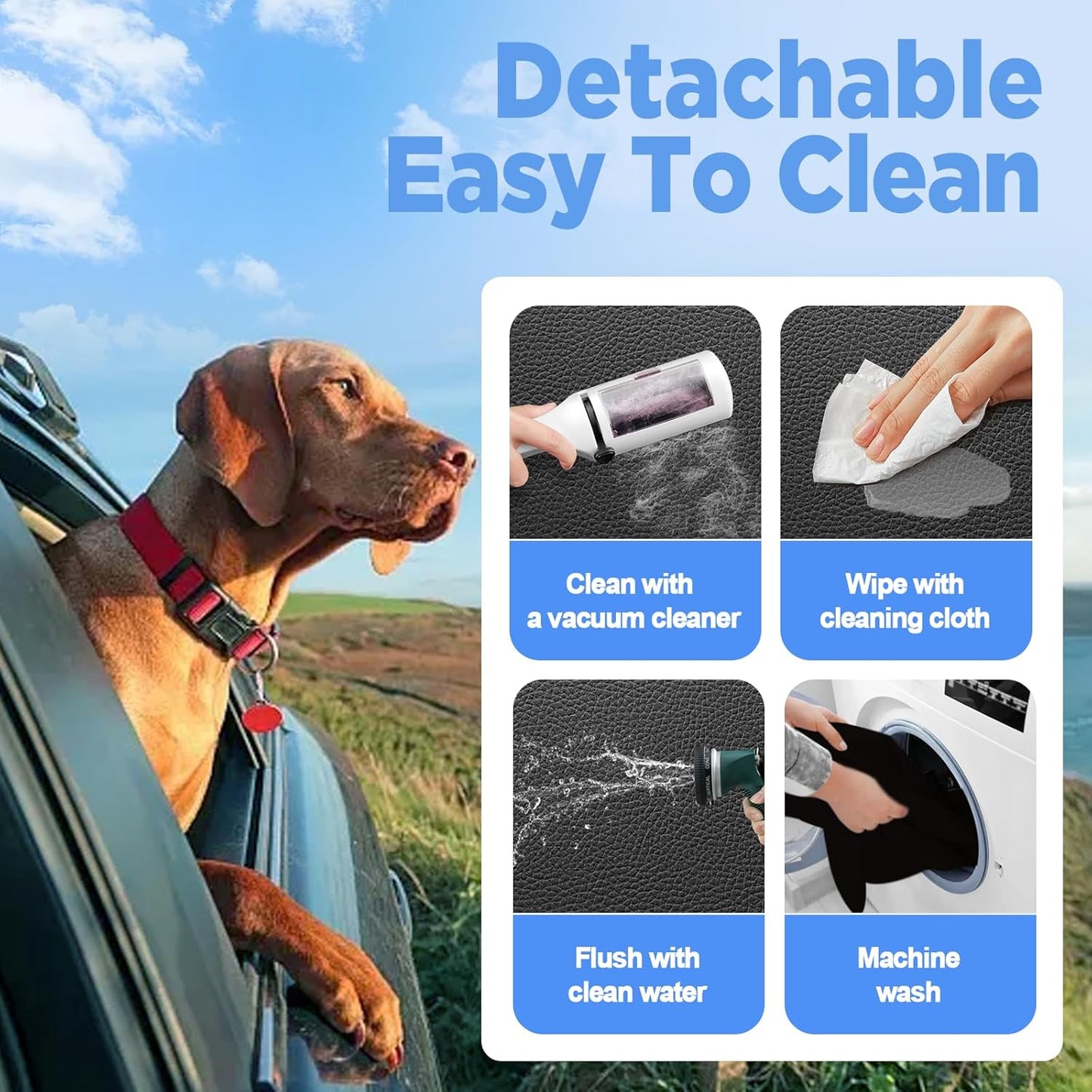 Back Seat Extender for Dogs, Waterproof Dog Car Seat Cover for Back Se