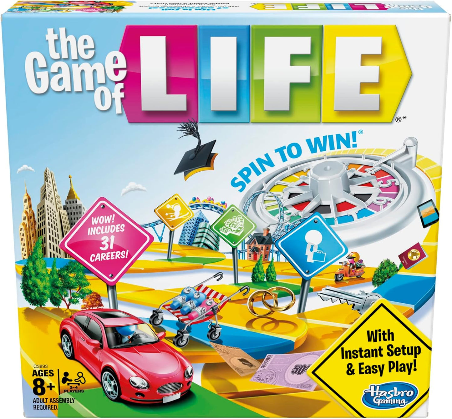 Hasbro Gaming The Game of Life Board Game, Family Games for Kids Ages 
