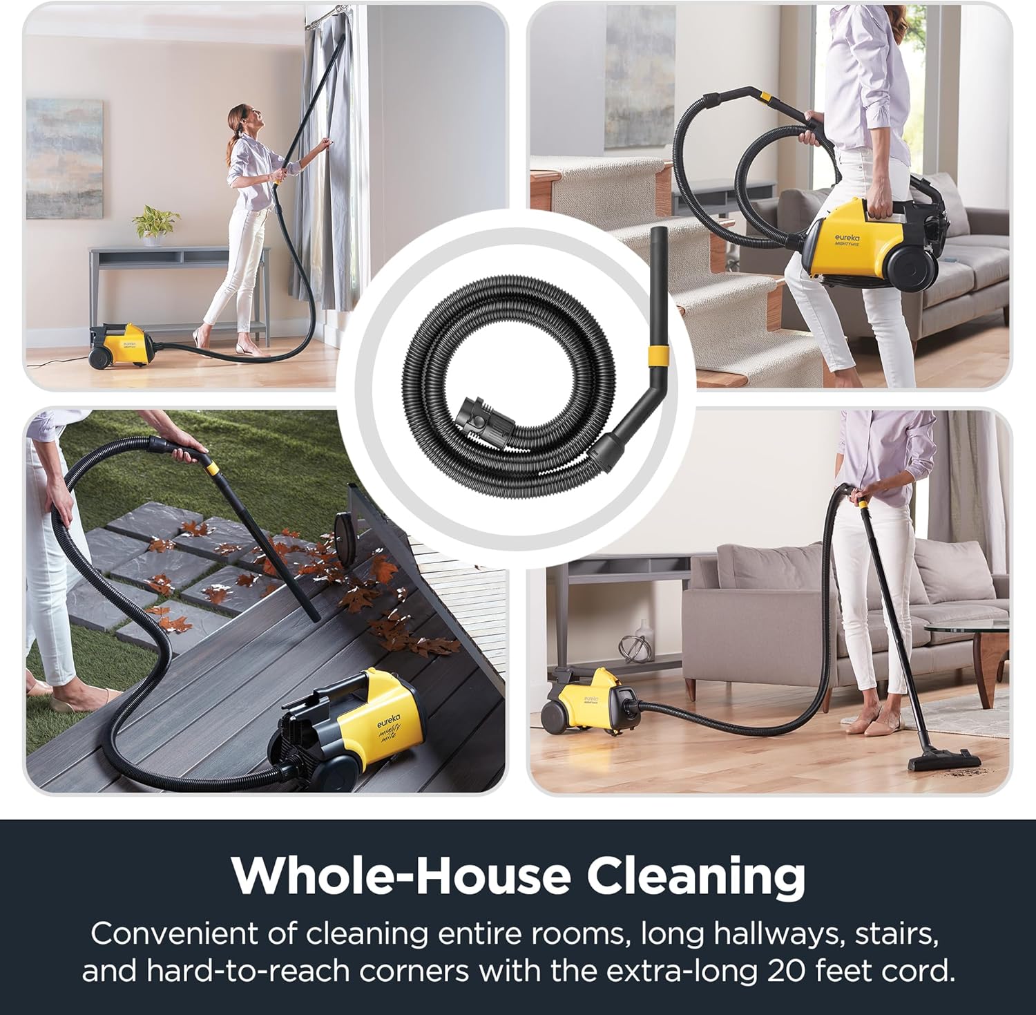 Eureka 3670M Canister Cleaner, Lightweight Powerful Vacuum for Carpets