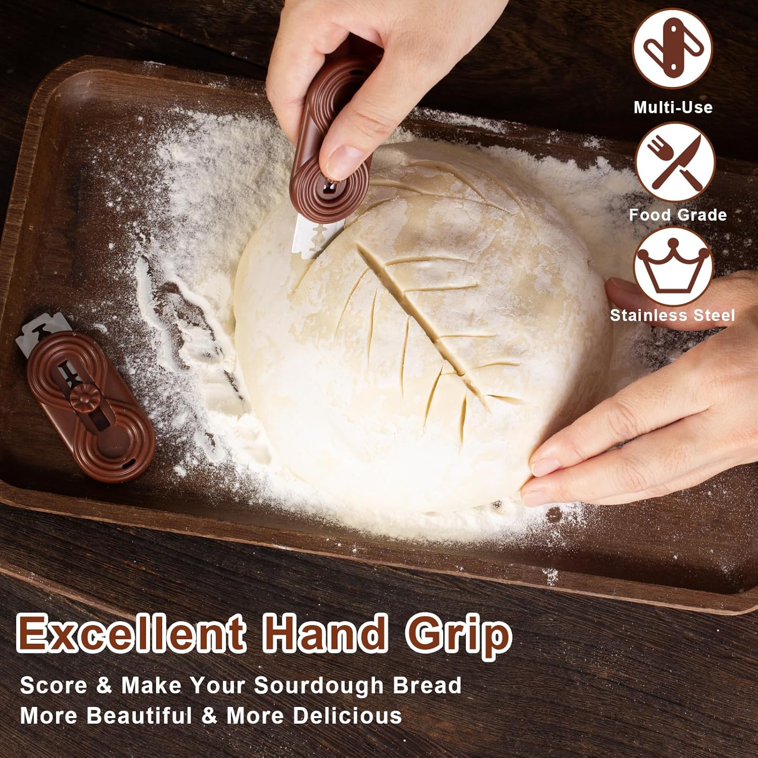 Bread Lame Dough Scoring Knife, Bread Scoring Tool,Upgraded Retractabl