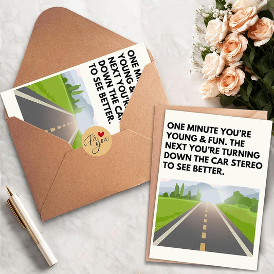 Funny Birthday Cards, Funny Birthday Cards for Men & Women, Happy Birthday card for Husband & Mom, 40th 50th 60th 70th 75th Birthday Card