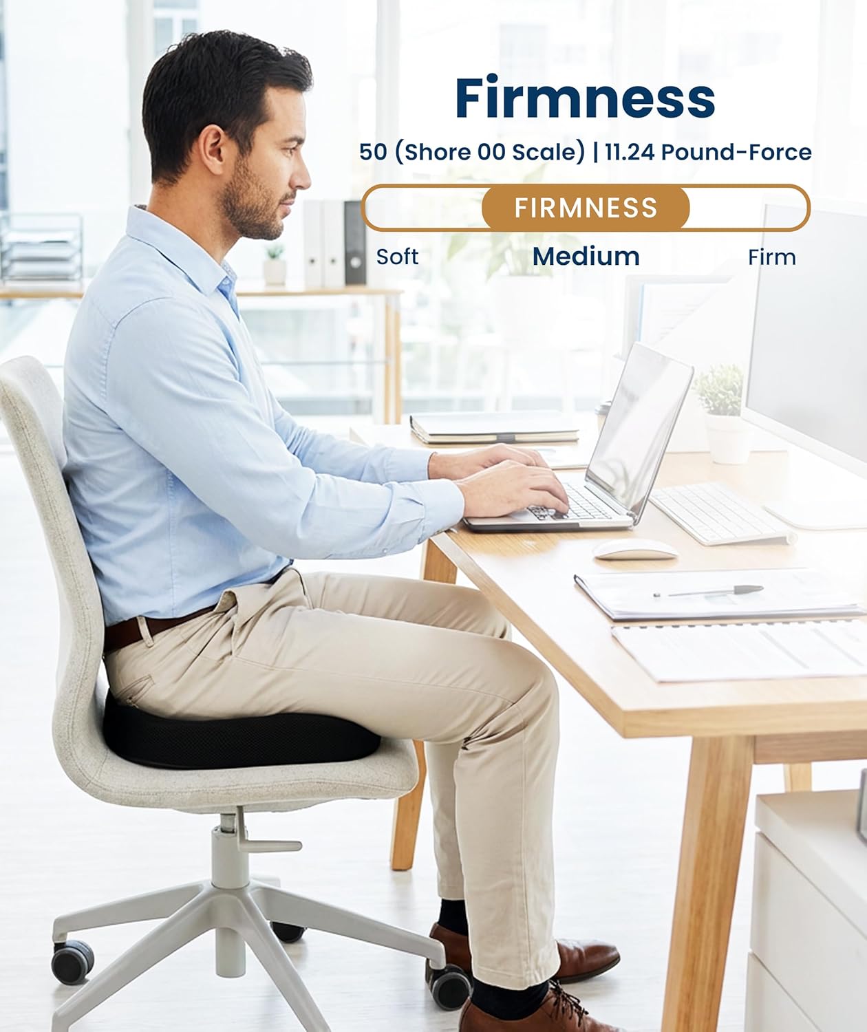 Everlasting Comfort Doctor Recommended Memory Foam Seat Cushion for Of