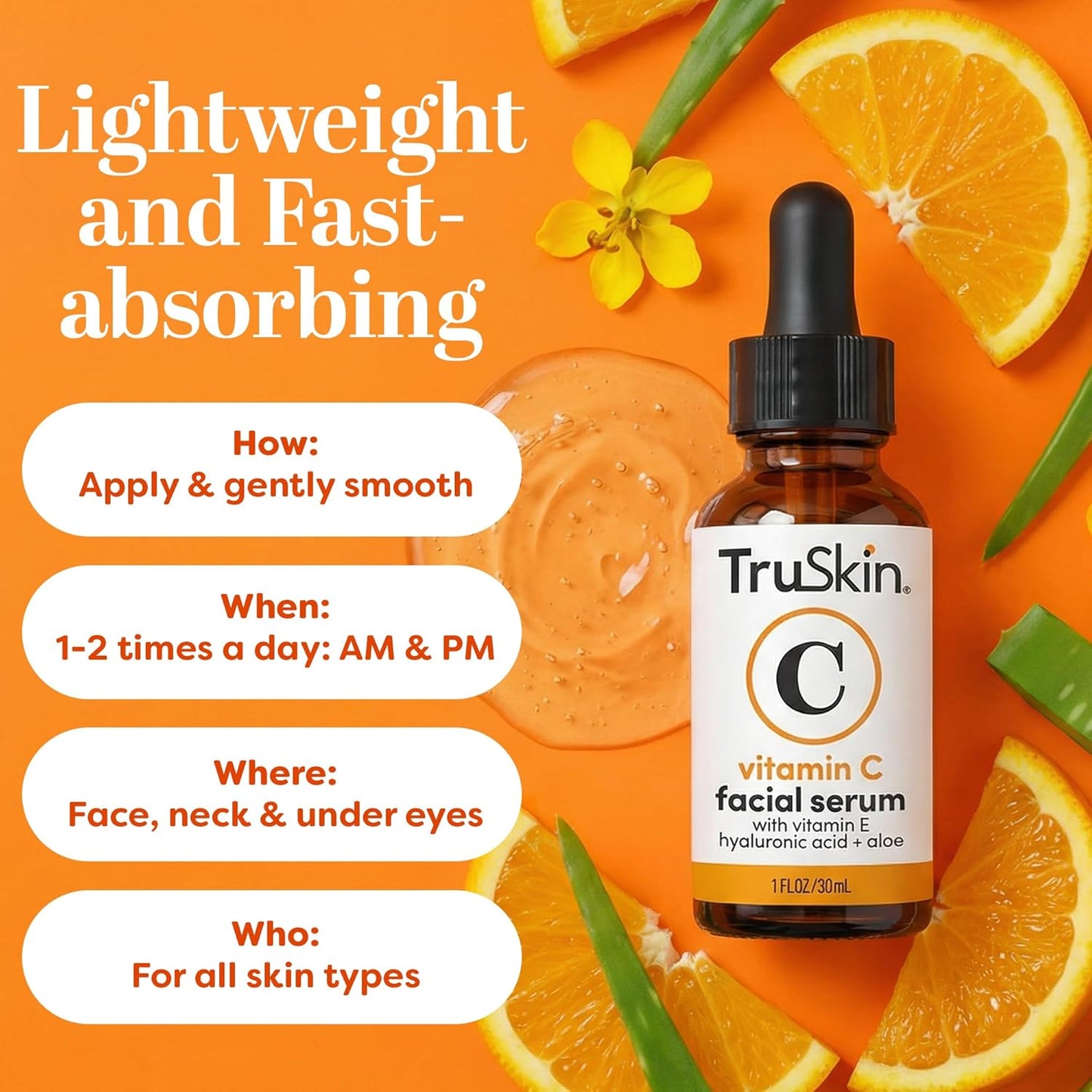 TruSkin Vitamin C Serum for Face – Anti Aging Face Serum with Hyaluron
