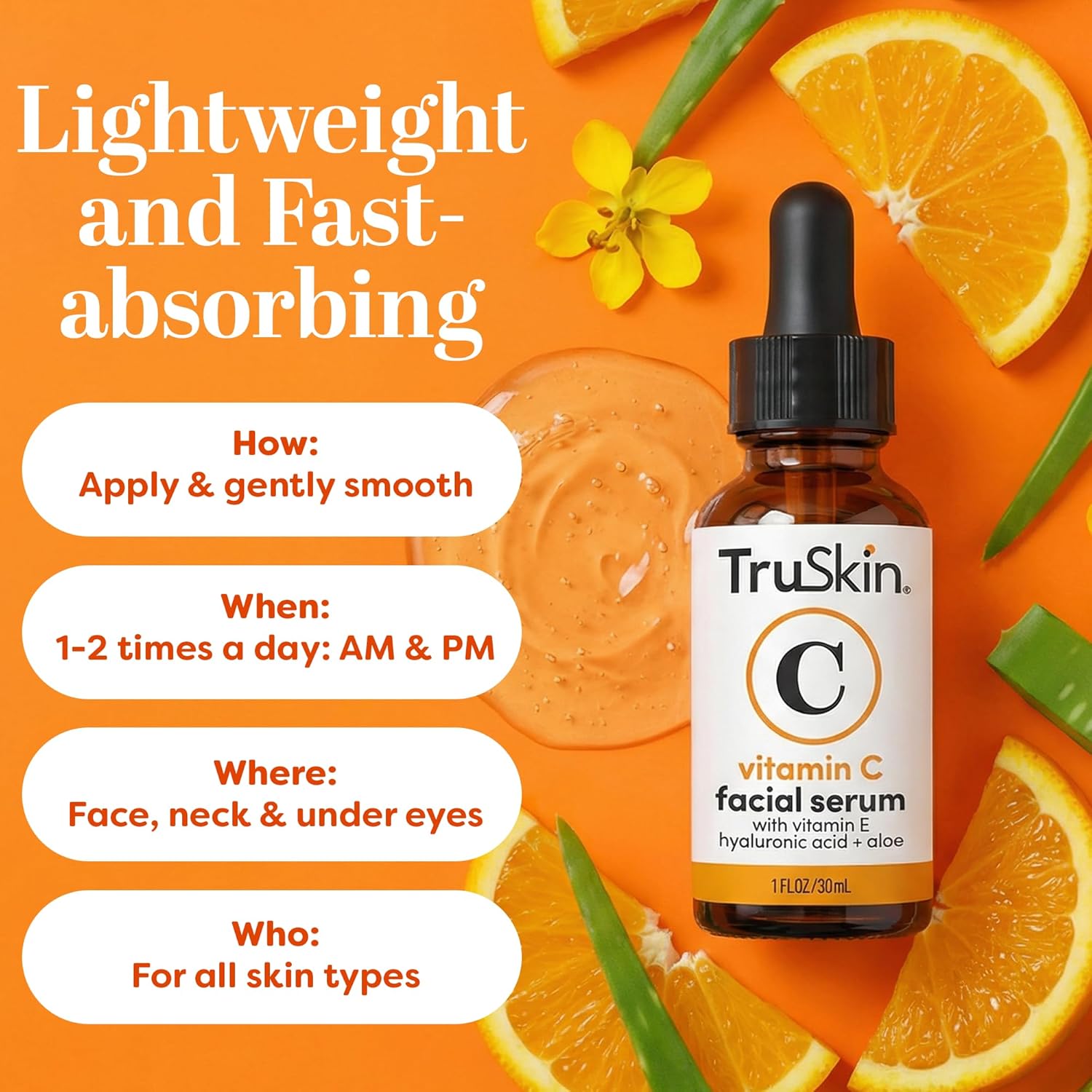 TruSkin Vitamin C Serum for Face – Anti Aging Face Serum with Hyaluron