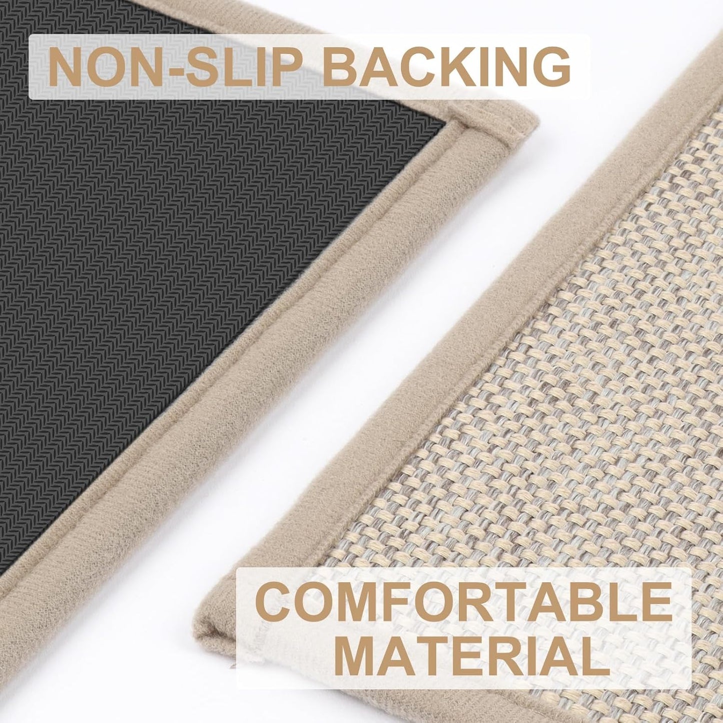 LEKEEPGO Door Mat 17"x29", Non Slip Door Mat Indoor Entrance, Rubber Backing Indoor Door mats Washable Absorbent Low-Profile Doormat Front Entryway Entry Resist Dirt Inside Door Mats, Khaki