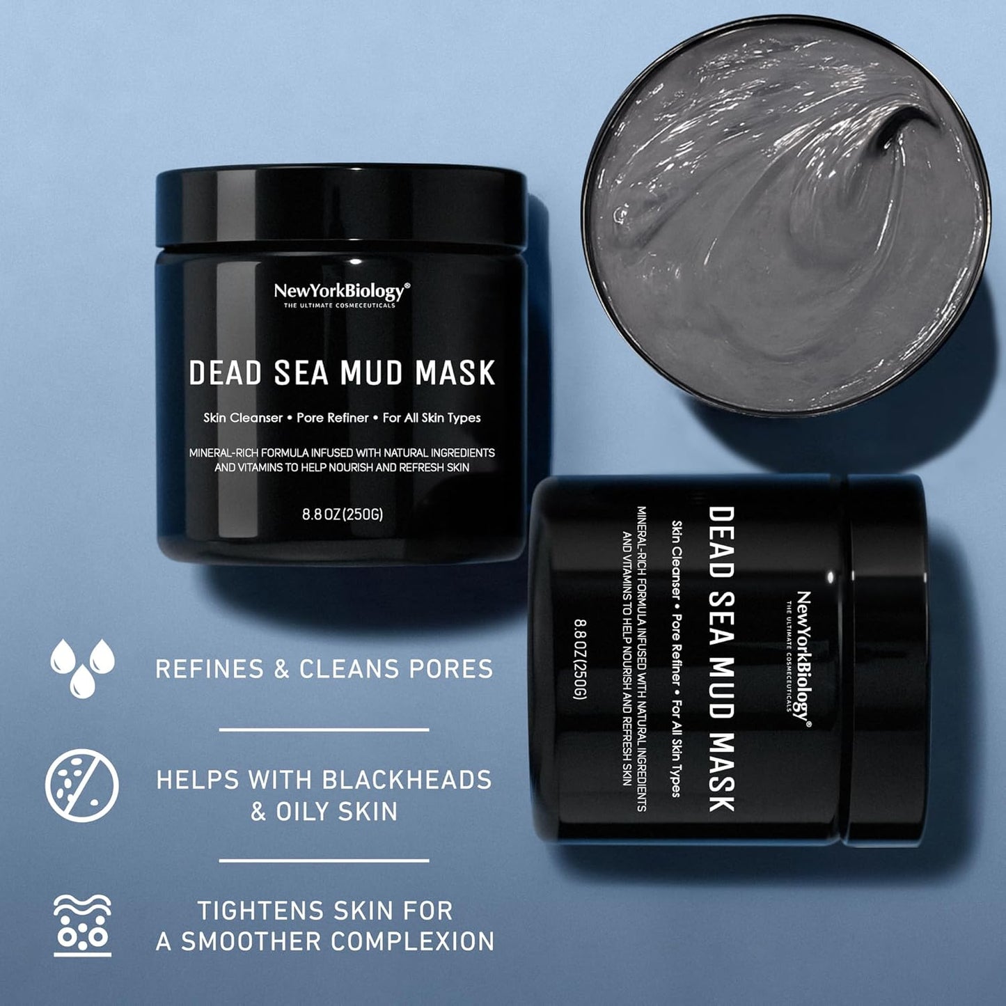 New York Biology Dead Sea Mud Mask for Face and Body | Spa Quality Por