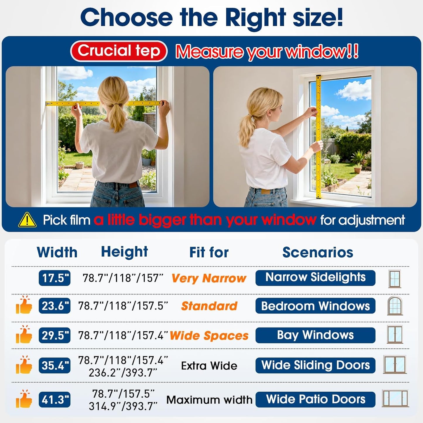 Coavas One Way Privacy Window Film, Heat Control Window Tint for Home, Sun Blocking Reflective Window Film See Out Not in, Anti UV Static Cling for Windows Office Door (Black, 17.5 x 78.7 inches)