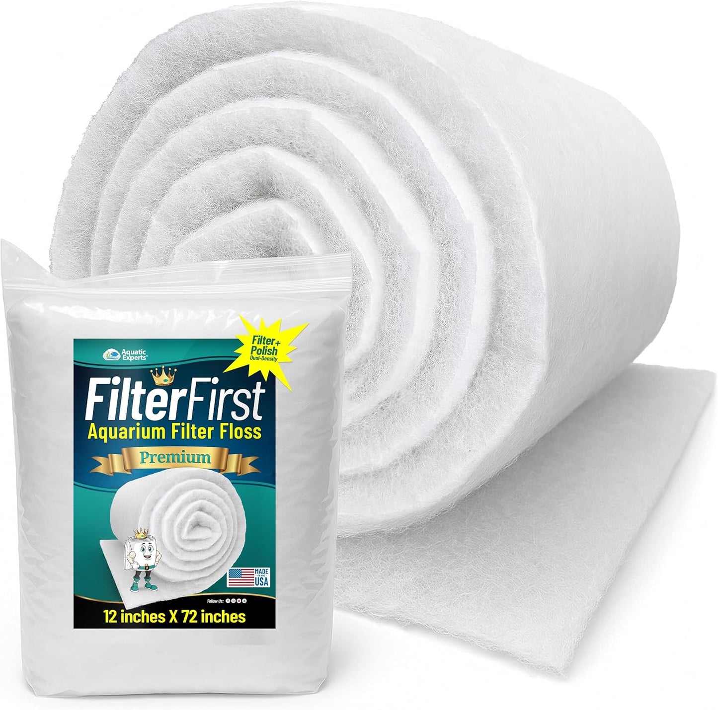 Aquatic Experts Aquarium Filter Floss for Fish Tank Filters - FilterFi
