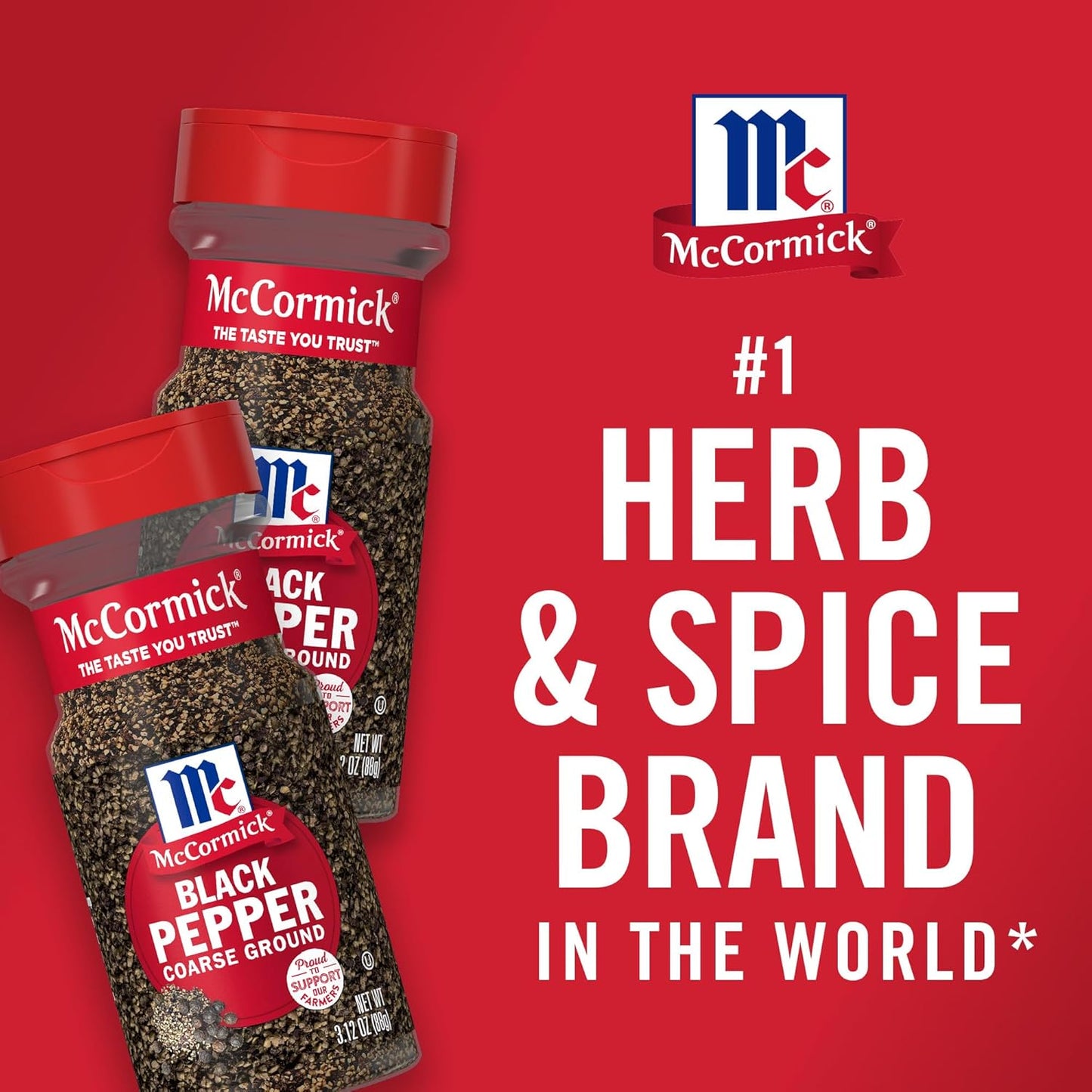 McCormick Coarse Ground Black Pepper, 3.12 oz