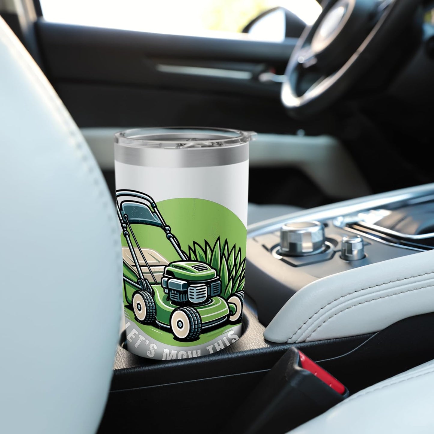 Lawn mover. Let’s Mow This. Stainless Steel Insulated Tumbler