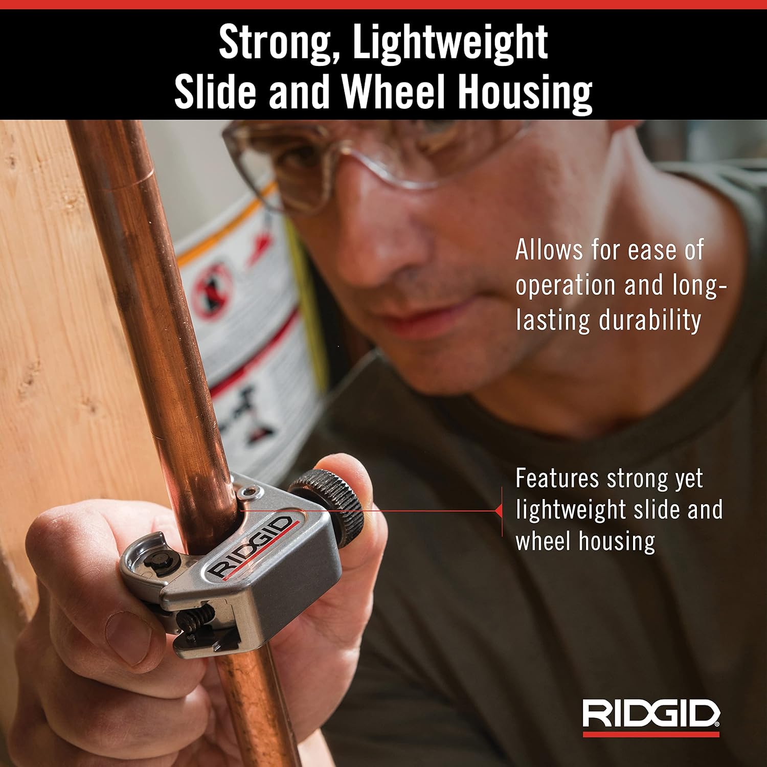RIDGID 32985 Model 104 Close Quarters Tubing Cutter, 3/16-inch to 15/1