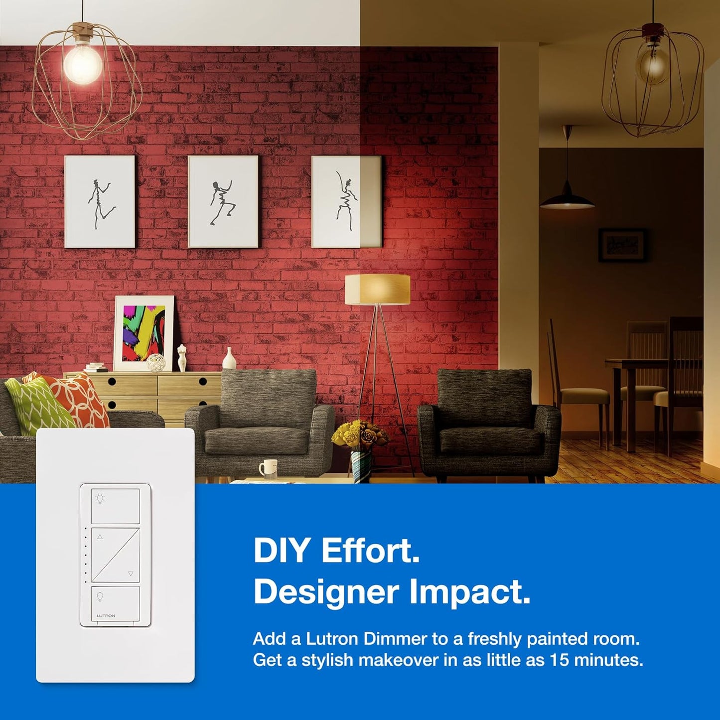 Lutron Caseta Original Smart Dimmer Switch (Lutron Smart Hub Required)