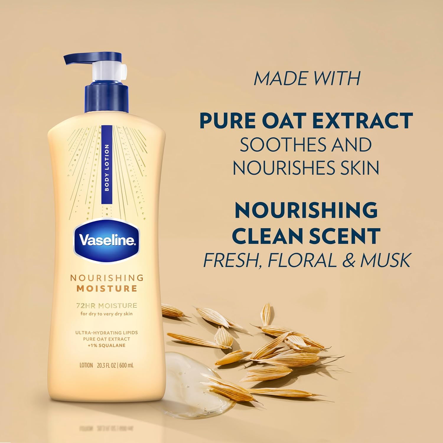 Vaseline Intensive Care Nourishing Moisture Body Lotion 3 Pk Made with