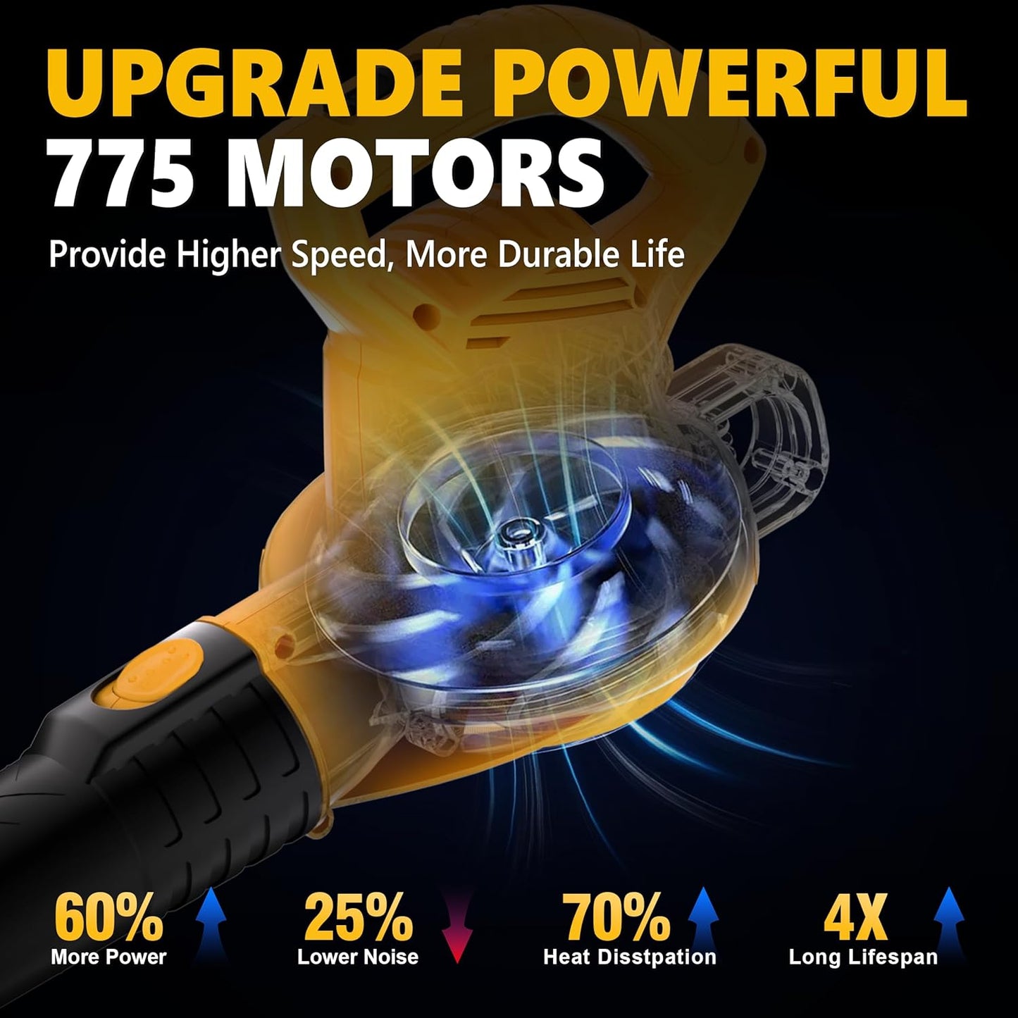 ALLOYMAN Electric Leaf Blower,7AMP Lawn Blower,130MPH Mini Leaf Blower