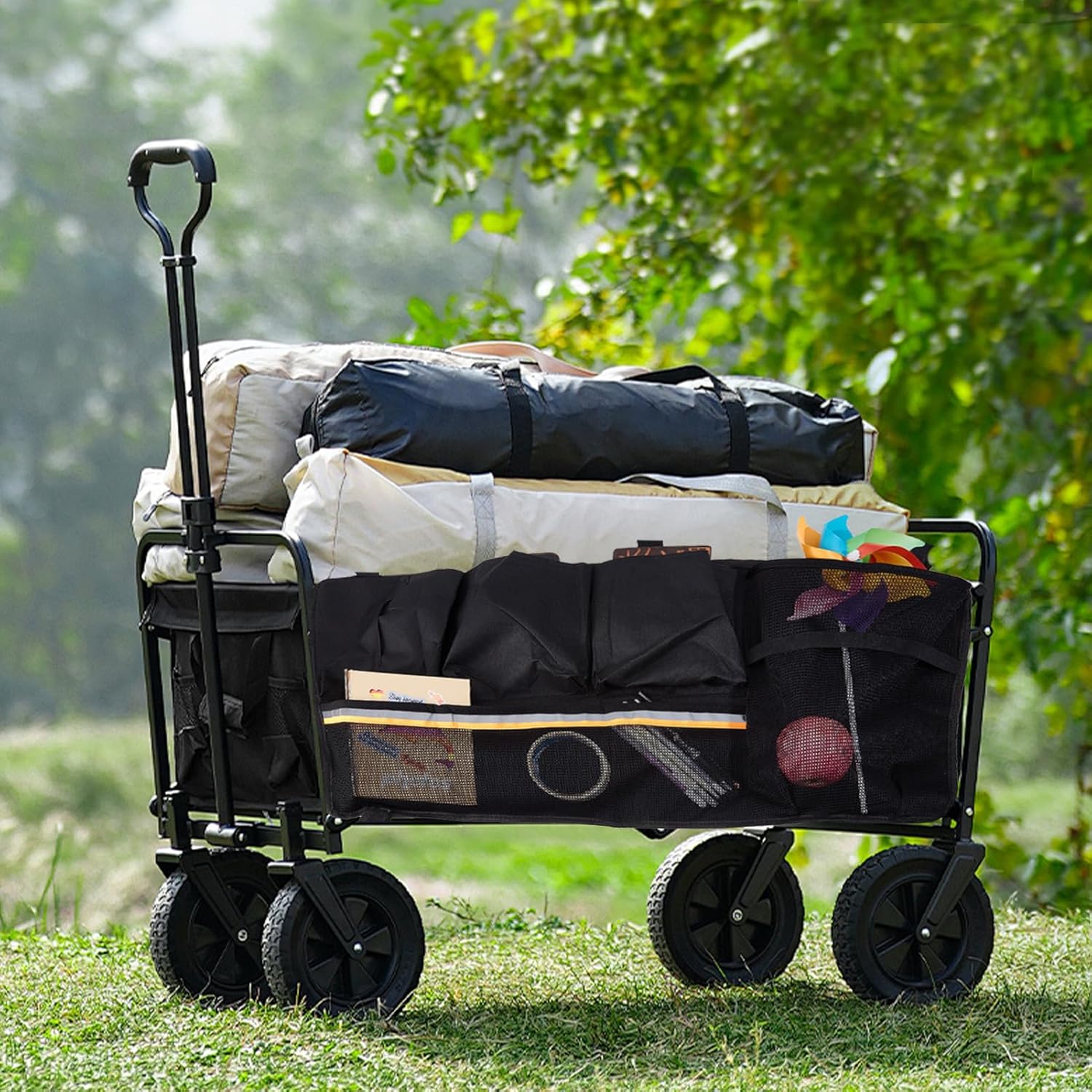 NICENEEDED Universal Collapsible Wagon Side Pocket, Large Capacity Bea