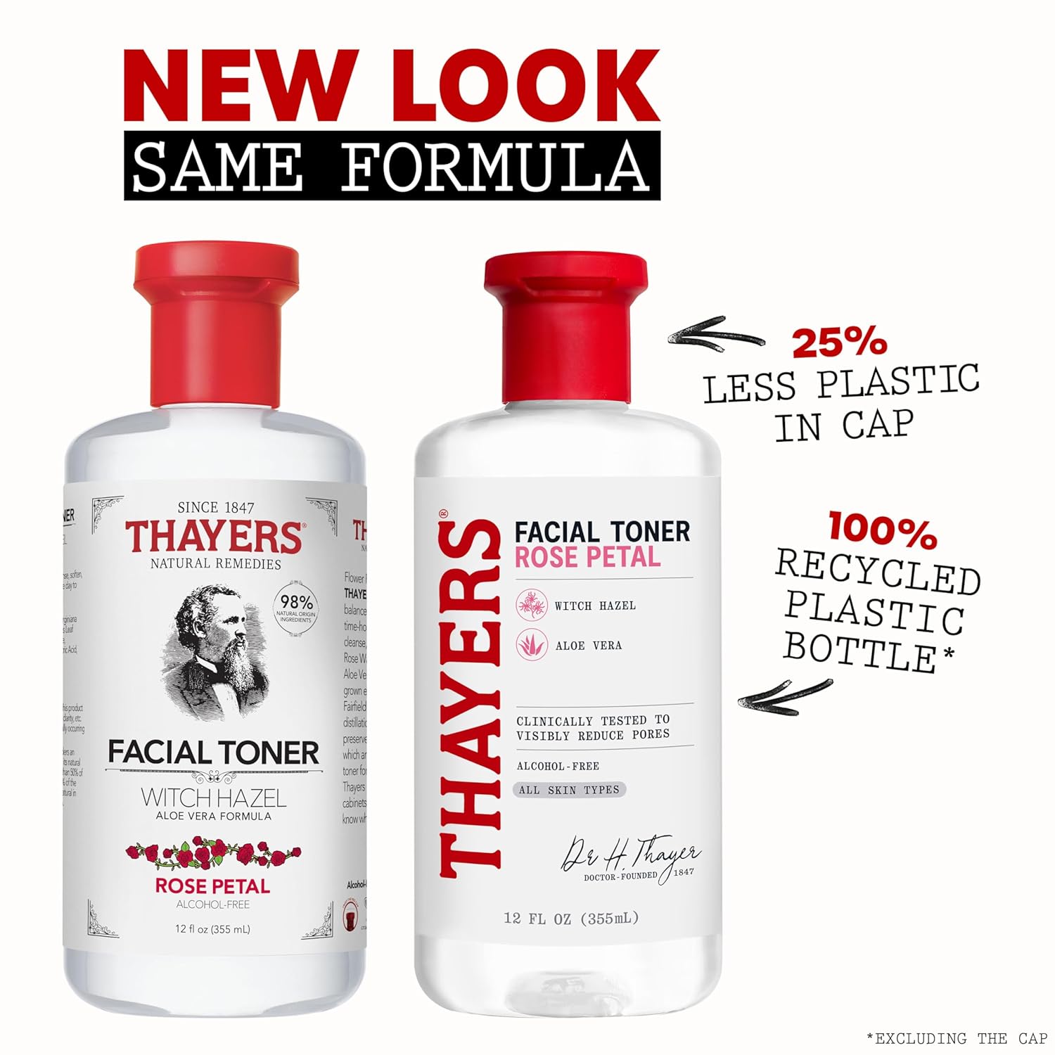 THAYERS Alcohol-Free Rose Petal Witch Hazel Facial Toner for Glowing S