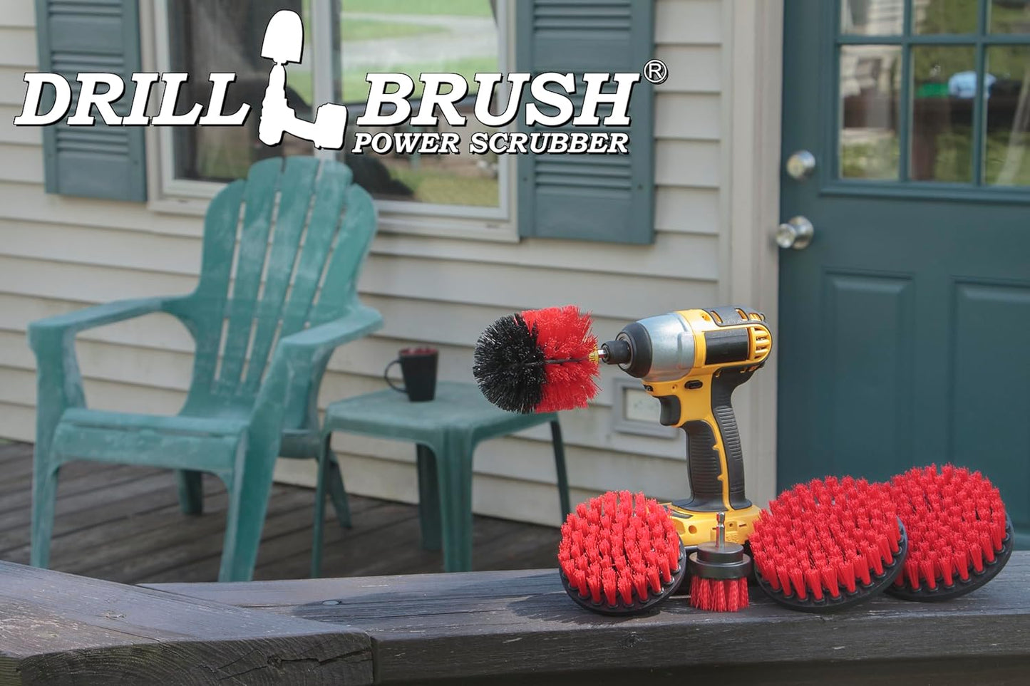 Outdoor Cleaning Supplies - Bird Bath Brush - Garden Statues Cleaning Kit - Outdoor Water Fountain Cleaning Brush - Headstone Restoration Brush Kit - Outdoor Granite Cleaner - Concrete Cleaning Brush