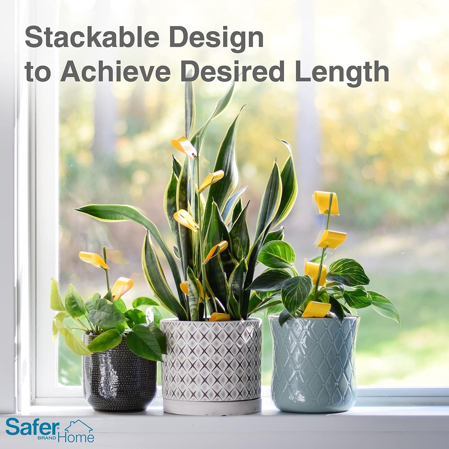 Safer Brand Home SH5026-3SR Houseplant Sticky Stake Insect Traps for I