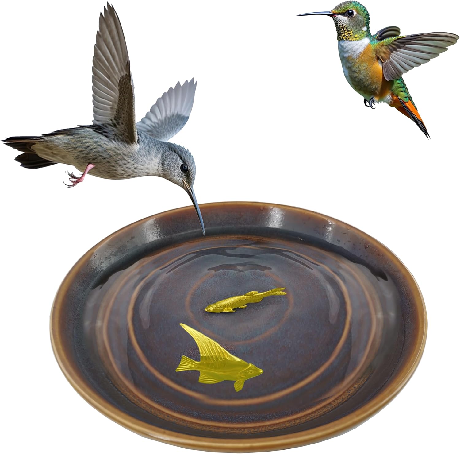 2 Pcs Bird Bath Purification Disk Copper Bird Bath Water Cleaner Fish 