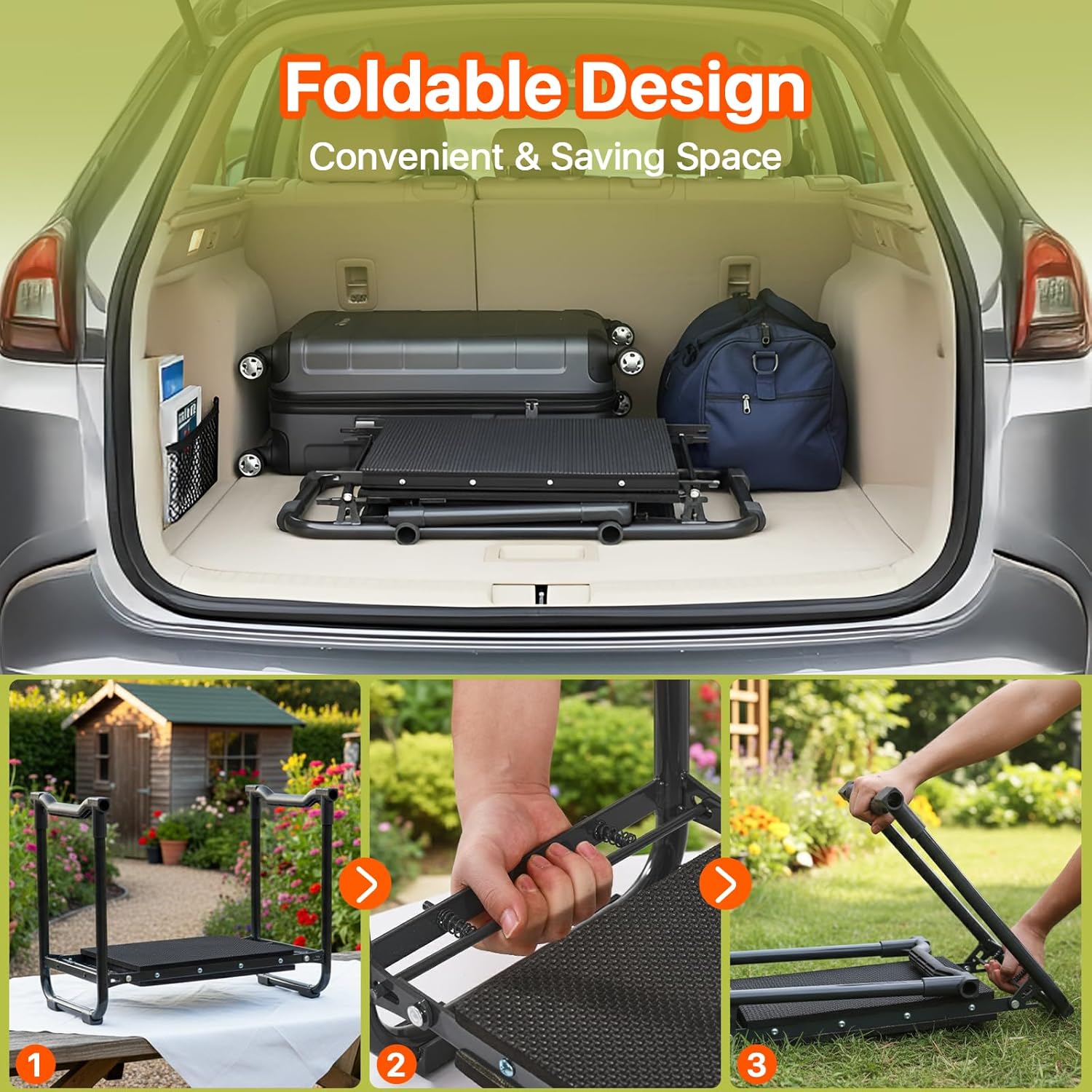 Garden Kneeler and Seat Heavy Duty, Wider and Thicker Kneeling Pad for