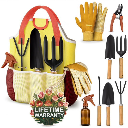 10 Pcs Gardening Tool Set for Women – All-in-One Garden Tools Set with
