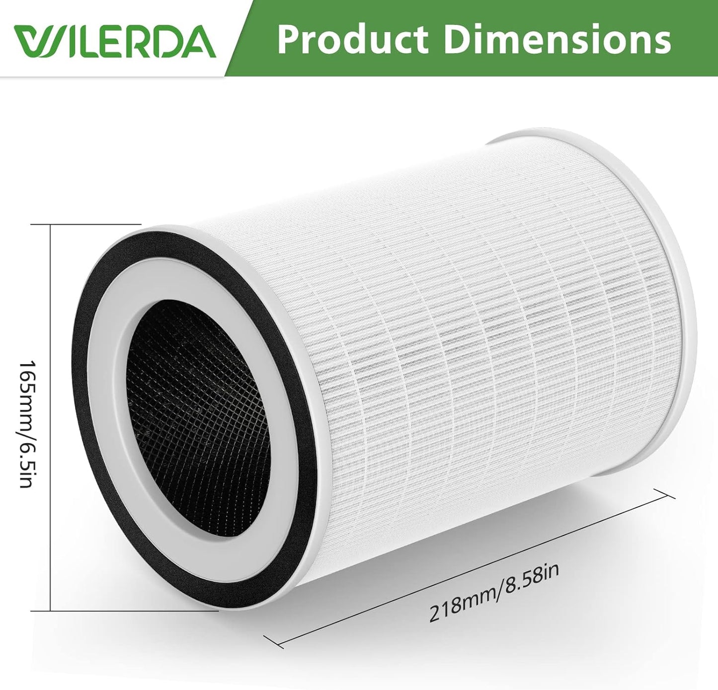 2 Pack HEPA KILO Filter Compatible with Afloia KILO, KILOPLUS, KILOPRO, MIRO,MIRO PRO and MORENTO MR-Kilo, Kalo Air Purifier, 360° 3-Stage Filtration for Odor,Smoke,Dust,Pollen,Pets