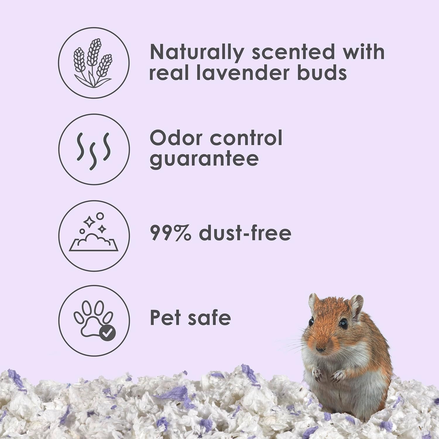 Kaytee Clean & Cozy Lavender Paper Bedding For Pet Guinea Pigs, Rabbit