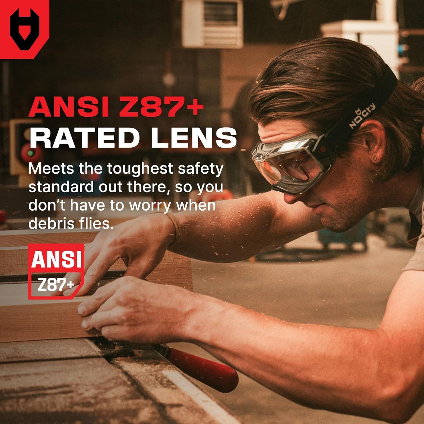 NoCry Anti Fog Safety Goggles Over Glasses For Men And Women — ANSI Z8