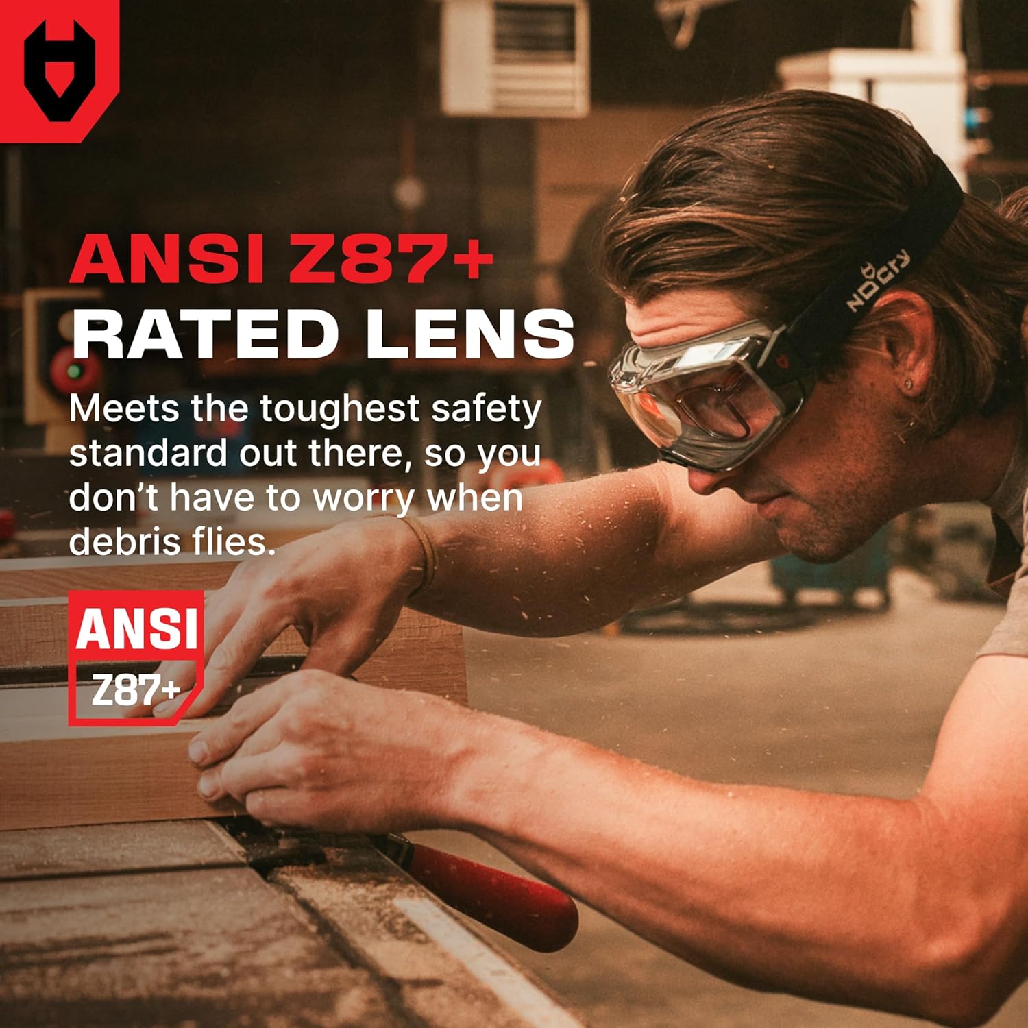 NoCry Anti Fog Safety Goggles Over Glasses For Men And Women — ANSI Z8