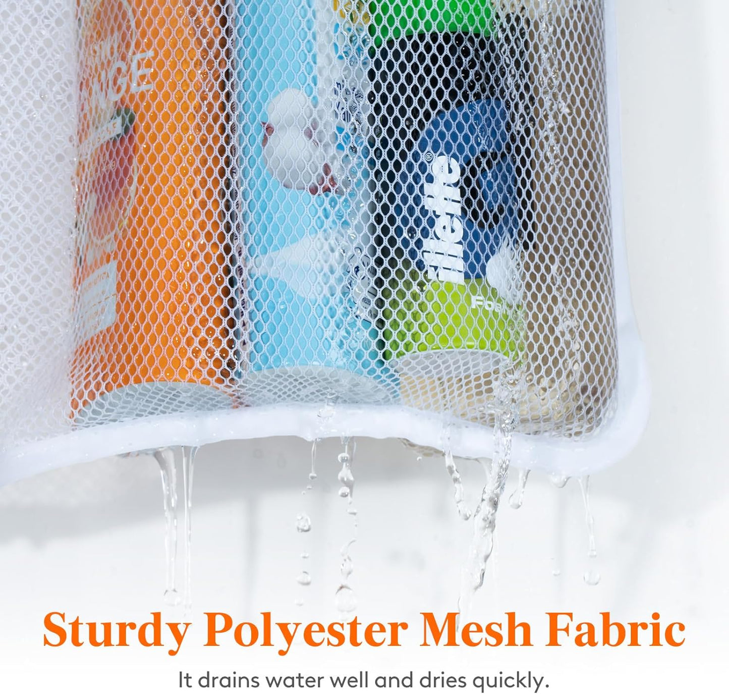 Lifewit Mesh Shower Caddy, 7 Pockets Hanging Shower Organizer with Quick Drying Mesh, Portable Space Saving Bathroom Organizer to Hold Soap, Shampoo and Cruise Ship Essentials, White, 2 Pack