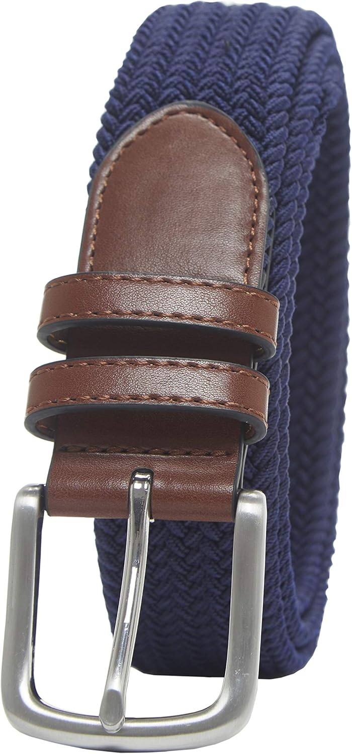 Amazon Essentials Men's Stretch Woven Braid Belt for Jeans