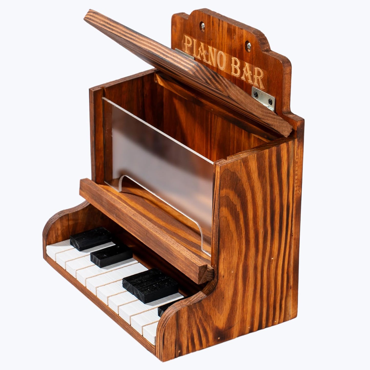 MIXUMON Wooden Squirrel Feeders Outdoor – Piano Bar Squirrel Feeder wi
