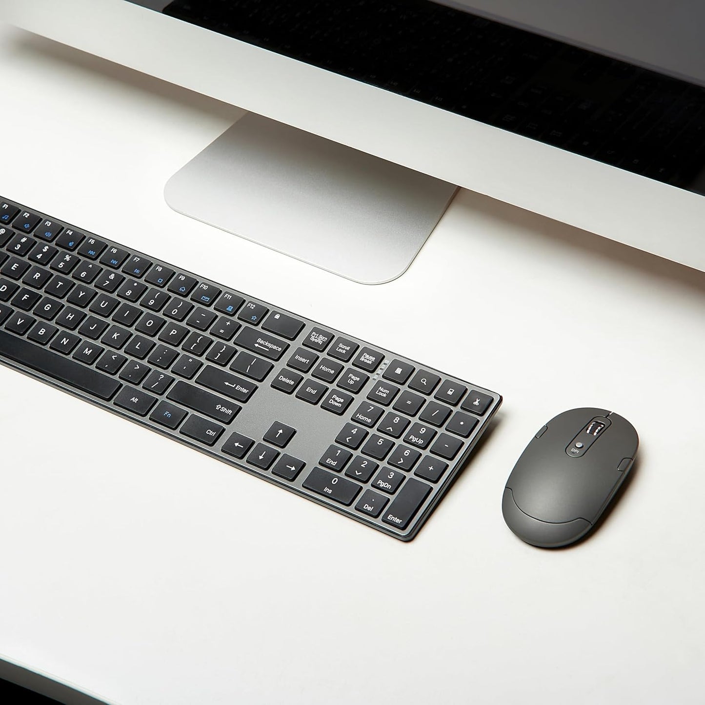 Amazon Basics Ultra Premium Wireless Keyboard and Mouse Combo, Recharg