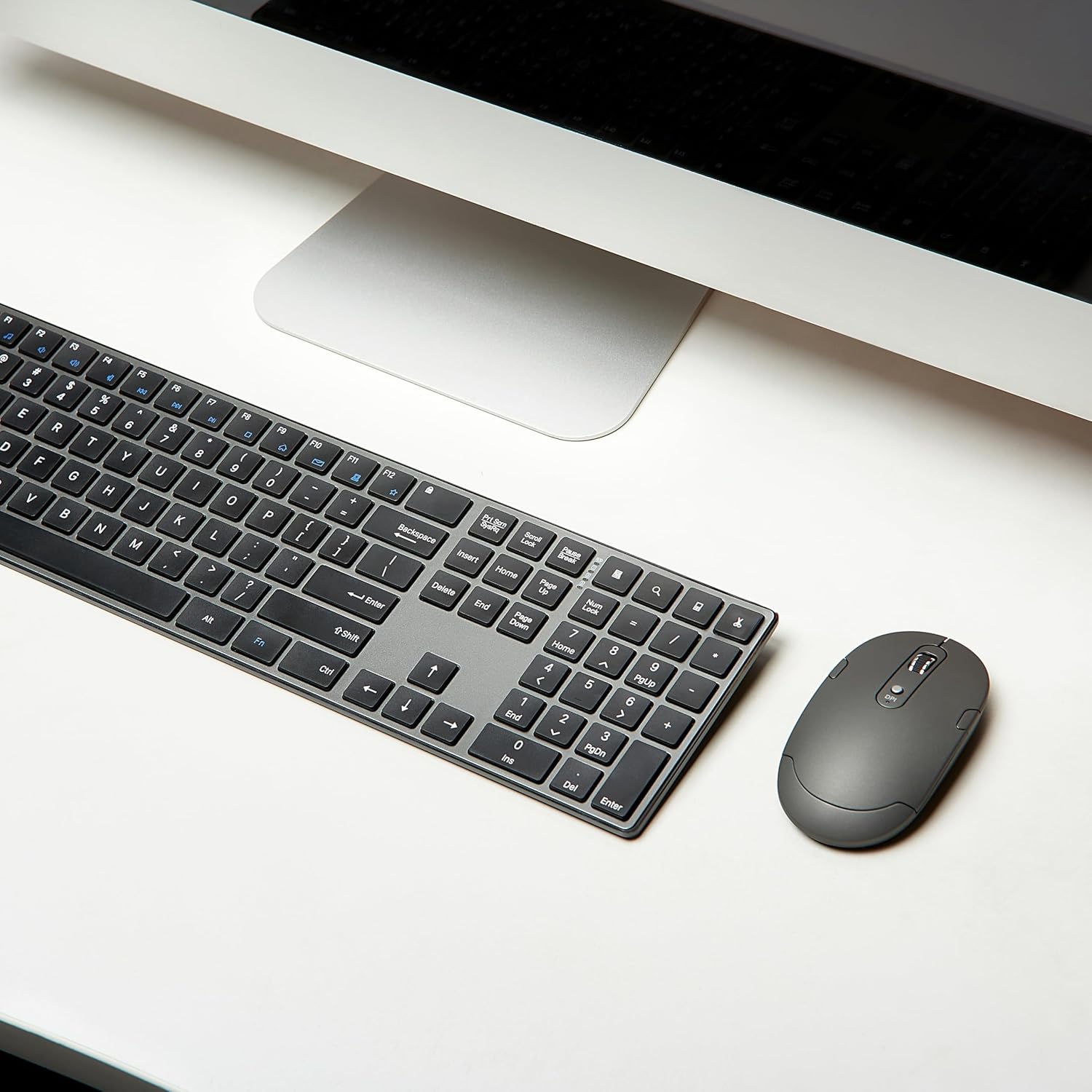 Amazon Basics Ultra Premium Wireless Keyboard and Mouse Combo, Recharg