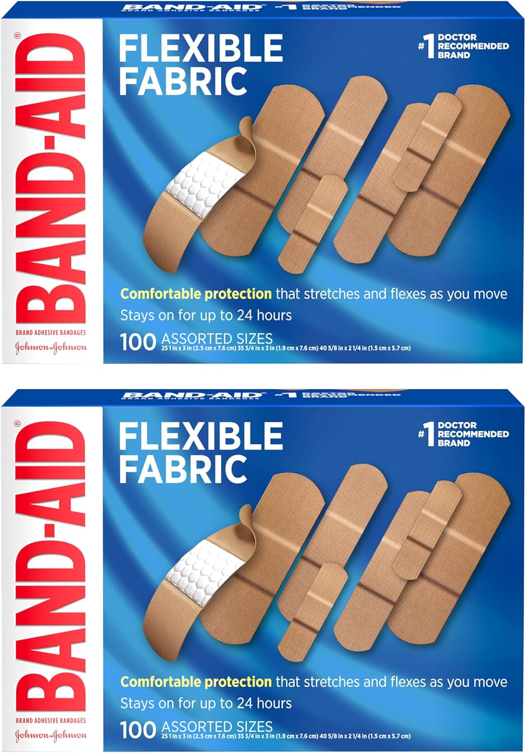 BAND-AID Brand Flexible Fabric Adhesive Bandages with Memory-Weave Fab