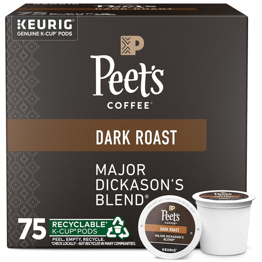 Peet's Coffee, Dark Roast Keurig K-Cup Pods, 100% Arabica Coffee - Maj