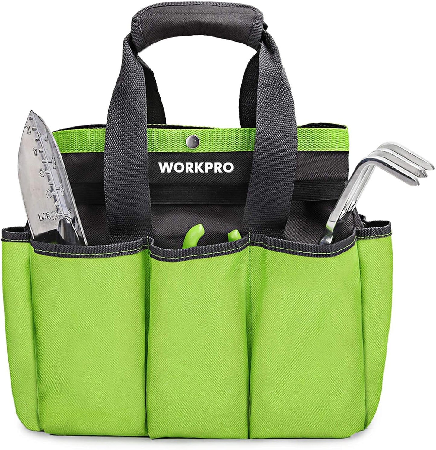 WORKPRO Garden Tool Bag, 8 Pockets Gardening Bag, Heavy Duty Oxford Ga