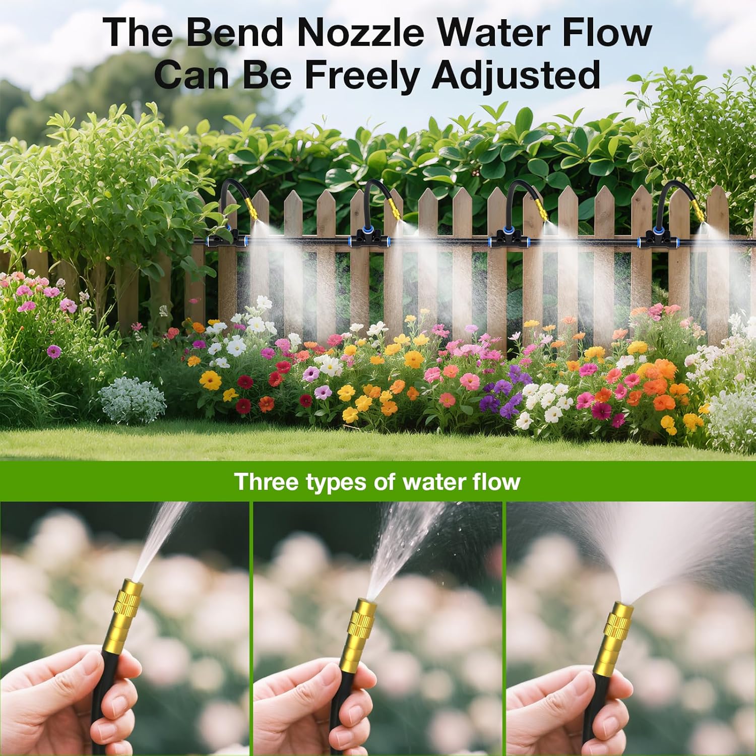 MIXC 100Ft 1/4" Drip Irrigation System,2026-Upgrade Garden Irrigation 
