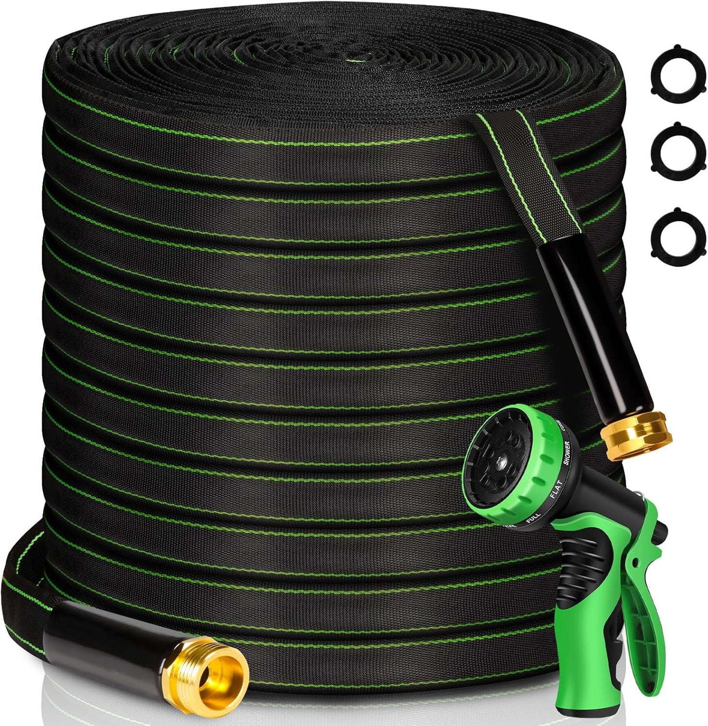 Garden Hose 100 ft Water Hose Flexible Heavy Duty Outdoor Lightweight 