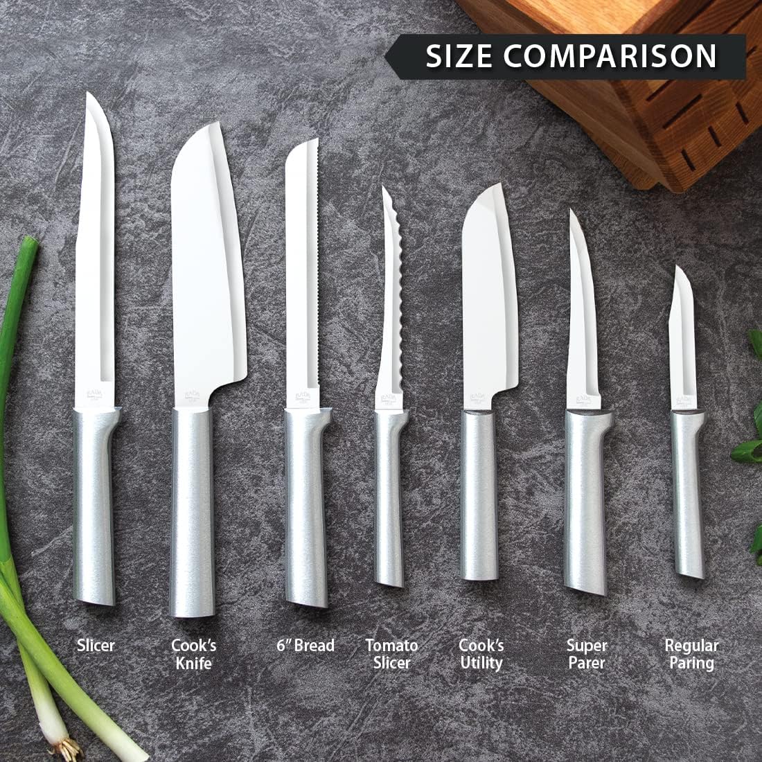 Rada Cutlery Regular Paring Knife (R101), 3.25" Stainless Steel Blade,