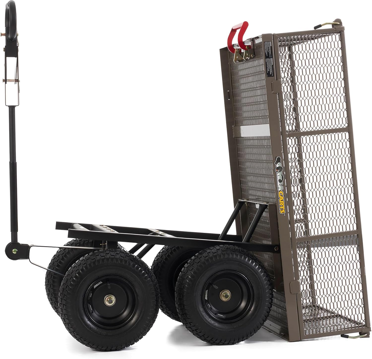 Gorilla Carts Steel Dump Cart, 5 Cu Ft Bed, 1200 lb Load Capacity, Gra