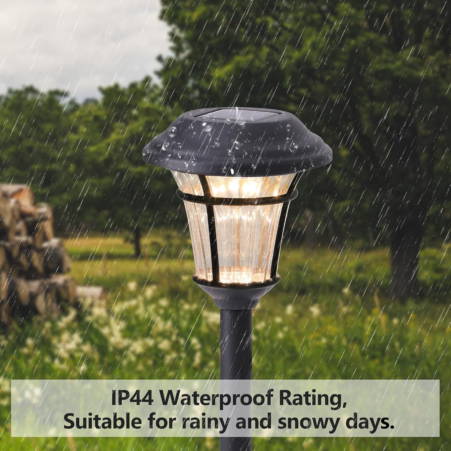 MAGGIFT 12 Pack Solar Pathway Lights Outdoor Solar Garden Lights for P