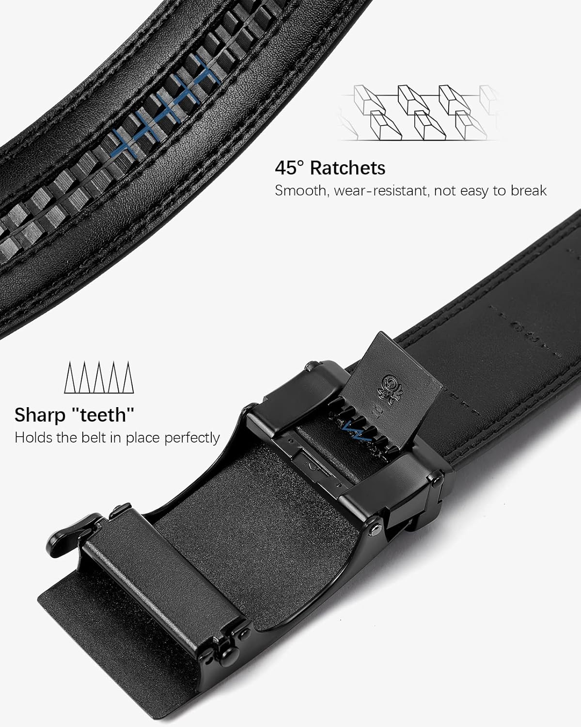 BOSTANTEN Mens Belt Leather Ratchet Belt For Men Dress and Casual with
