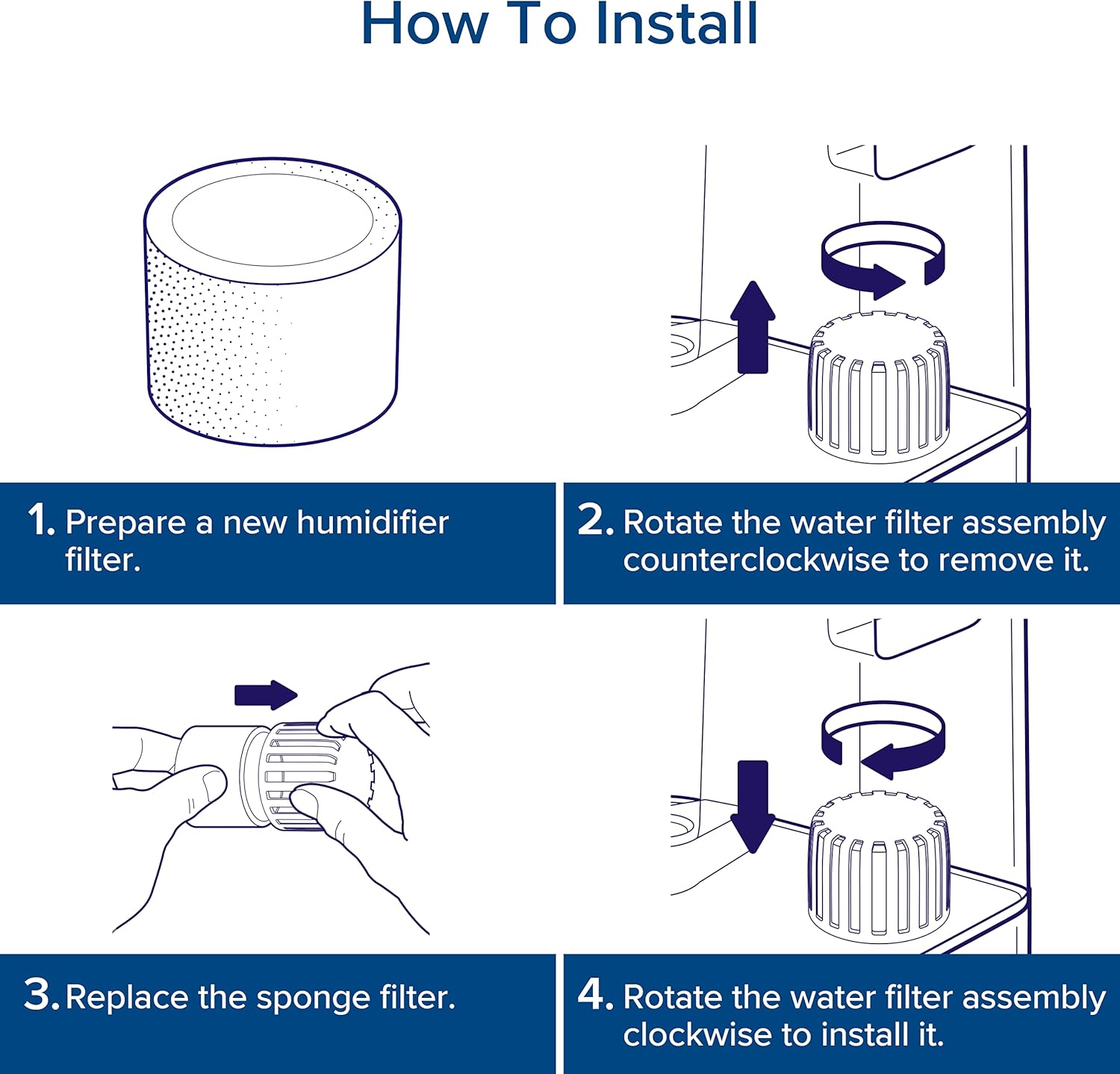 LEVOIT 10-Pack Top Fill Humidifier Replacement Filters, Capture Partic